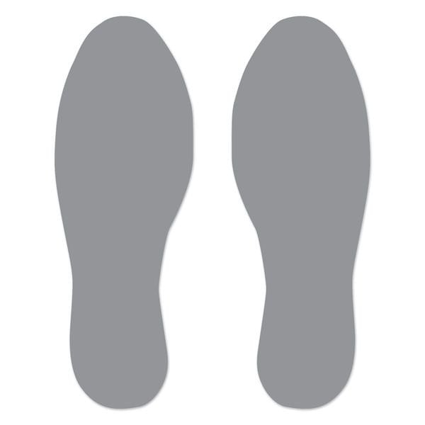 Ergomat 9.5inx3.5in DuraStripe Xtreme Foot Prints Grey, 30PK DSX-STEP-GY-KIT - main